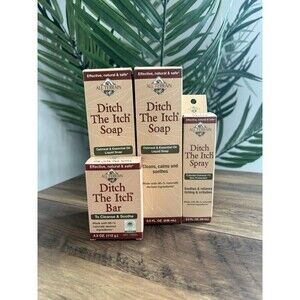 New Lot Of All Terrain Ditch The Itch Liquid Soap, Itch Spray And Bar Soap